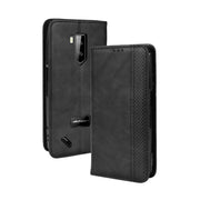 For Ulefone Armor X9 Magnetic Buckle Retro Texture Leather Case(Black)