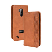 For Ulefone Armor X9 Magnetic Buckle Retro Texture Leather Case(Brown)