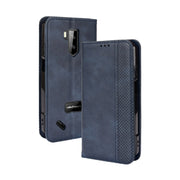 For Ulefone Armor X9 Magnetic Buckle Retro Texture Leather Case(Blue)