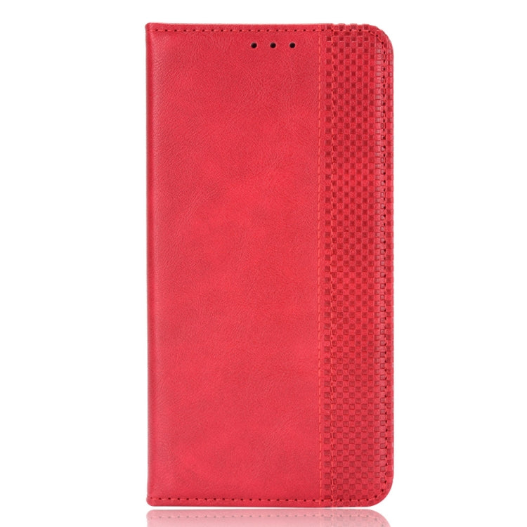 For Ulefone Armor X9 Magnetic Buckle Retro Texture Leather Case(Red)