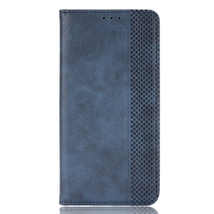 For Ulefone Note 6 / Note 6P Magnetic Buckle Retro Texture Leather Case(Blue)