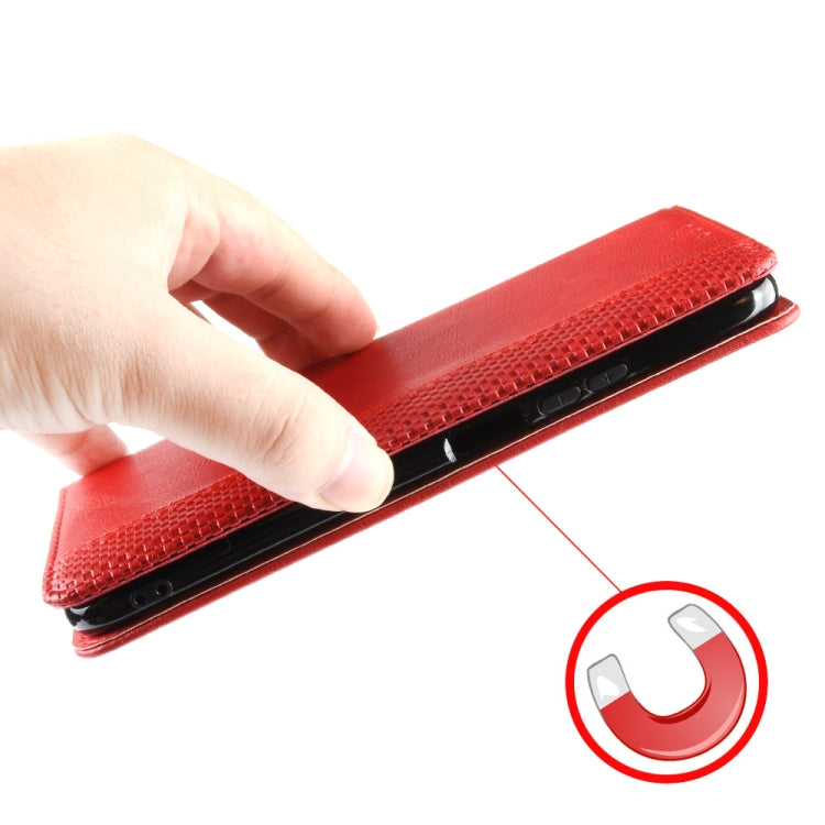 For Ulefone Note 6 / Note 6P Magnetic Buckle Retro Texture Leather Case(Red)