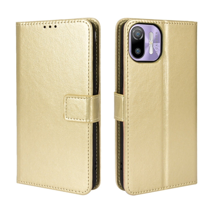 For Ulefone Note 6/ Note 6P Retro Crazy Horse Texture Leather Phone Case(Gold)