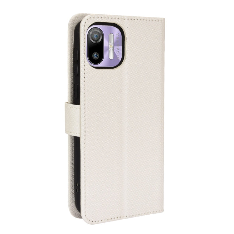 For Ulefone Note 6/ Note 6P Diamond Texture Leather Phone Case(White)