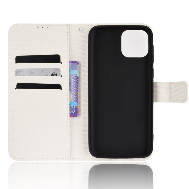 For Ulefone Note 6/ Note 6P Diamond Texture Leather Phone Case(White)