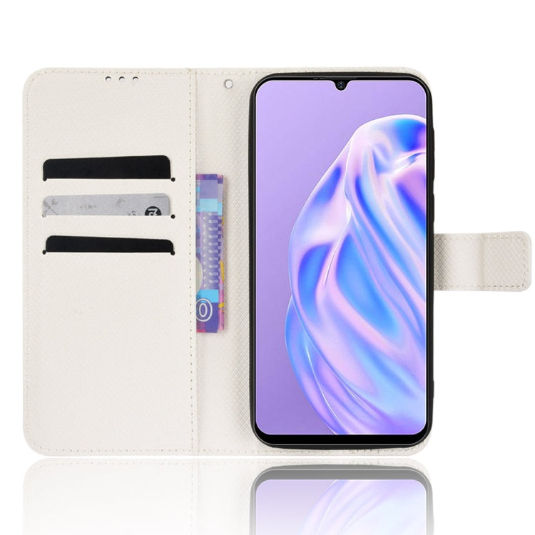 For Ulefone Note 6/ Note 6P Diamond Texture Leather Phone Case(White)