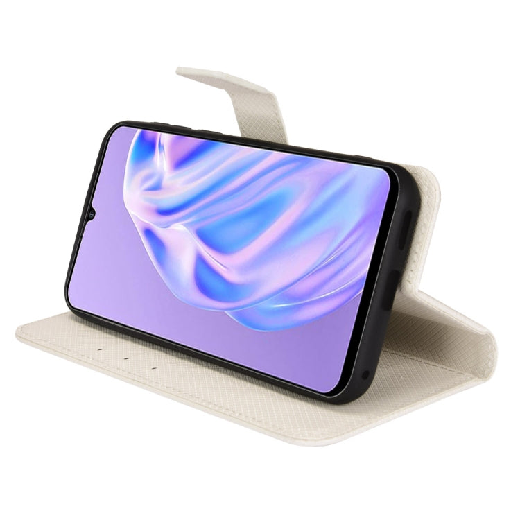 For Ulefone Note 6/ Note 6P Diamond Texture Leather Phone Case(White)