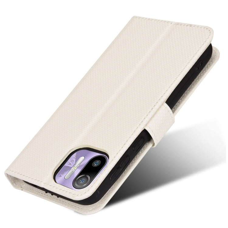For Ulefone Note 6/ Note 6P Diamond Texture Leather Phone Case(White)