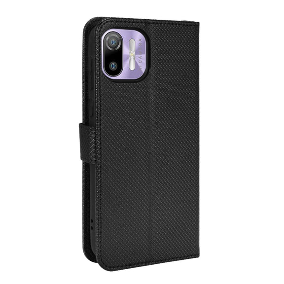 For Ulefone Note 6/ Note 6P Diamond Texture Leather Phone Case(Black)