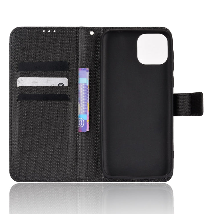 For Ulefone Note 6/ Note 6P Diamond Texture Leather Phone Case(Black)