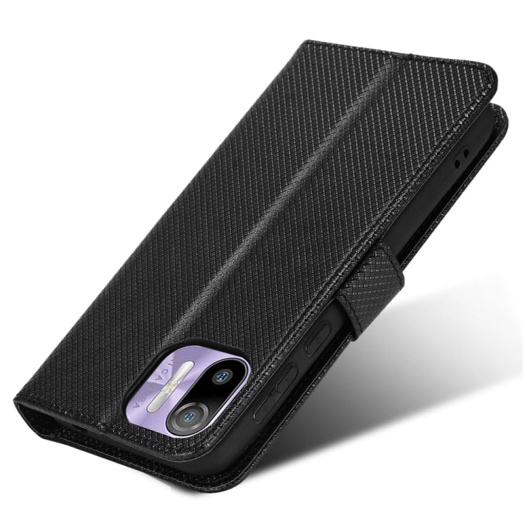 For Ulefone Note 6/ Note 6P Diamond Texture Leather Phone Case(Black)