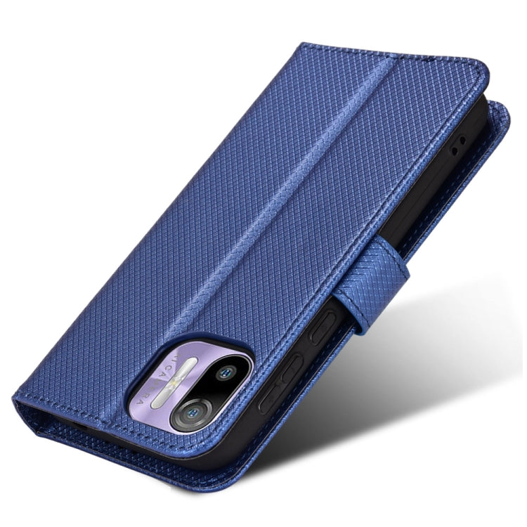For Ulefone Note 6/ Note 6P Diamond Texture Leather Phone Case(Blue)