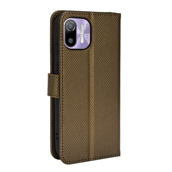 For Ulefone Note 6/ Note 6P Diamond Texture Leather Phone Case(Copper)