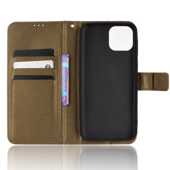 For Ulefone Note 6/ Note 6P Diamond Texture Leather Phone Case(Copper)