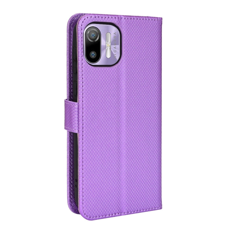 For Ulefone Note 6/ Note 6P Diamond Texture Leather Phone Case(Purple)