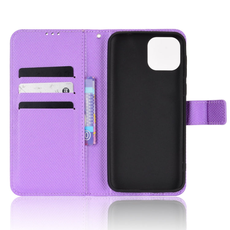 For Ulefone Note 6/ Note 6P Diamond Texture Leather Phone Case(Purple)