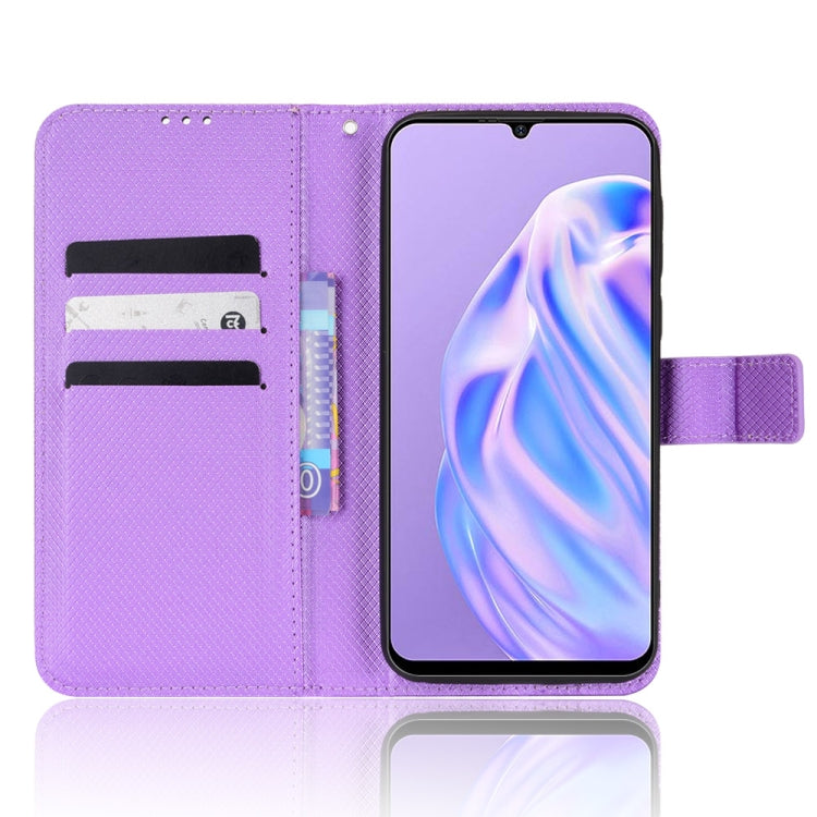 For Ulefone Note 6/ Note 6P Diamond Texture Leather Phone Case(Purple)