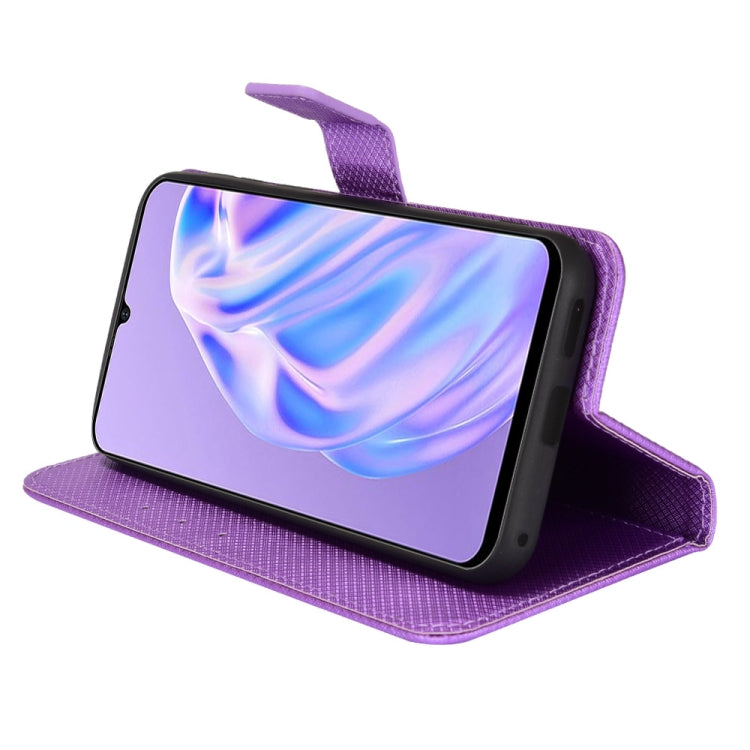For Ulefone Note 6/ Note 6P Diamond Texture Leather Phone Case(Purple)