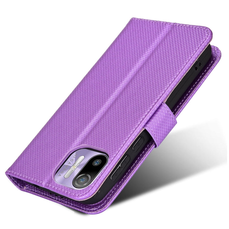 For Ulefone Note 6/ Note 6P Diamond Texture Leather Phone Case(Purple)