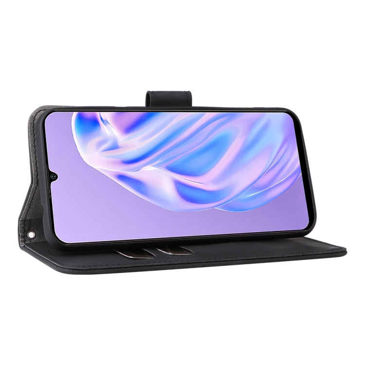 For Ulefone Note 6 Skin Feel Magnetic Flip Leather Phone Case(Black)