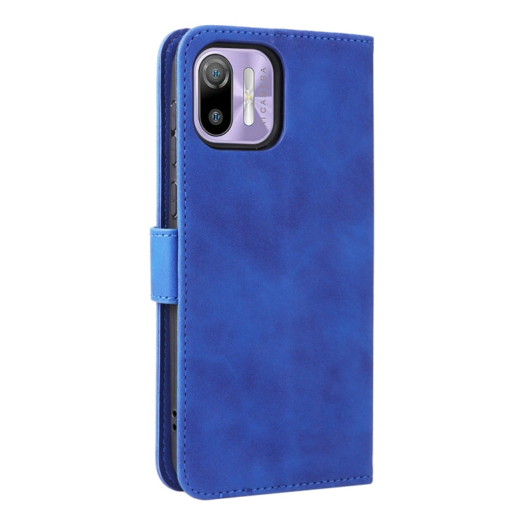 For Ulefone Note 6 Skin Feel Magnetic Flip Leather Phone Case(Blue)