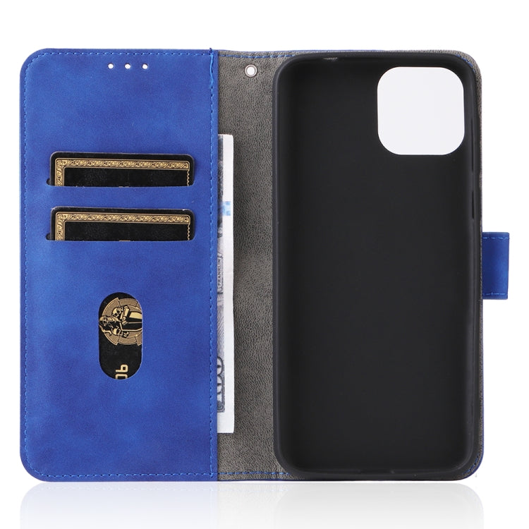 For Ulefone Note 6 Skin Feel Magnetic Flip Leather Phone Case(Blue)