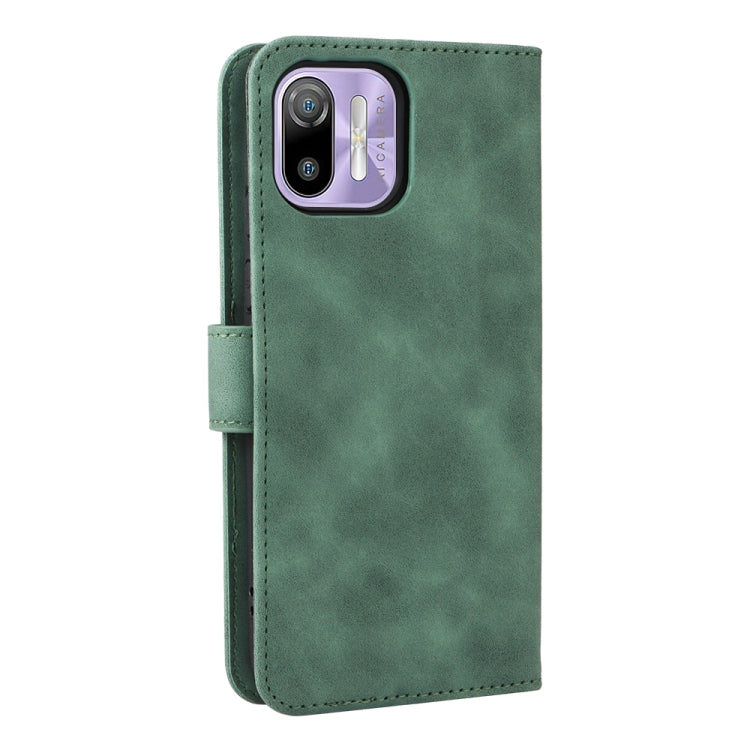 For Ulefone Note 6 Skin Feel Magnetic Flip Leather Phone Case(Green)