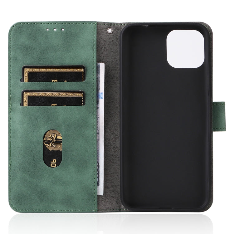 For Ulefone Note 6 Skin Feel Magnetic Flip Leather Phone Case(Green)