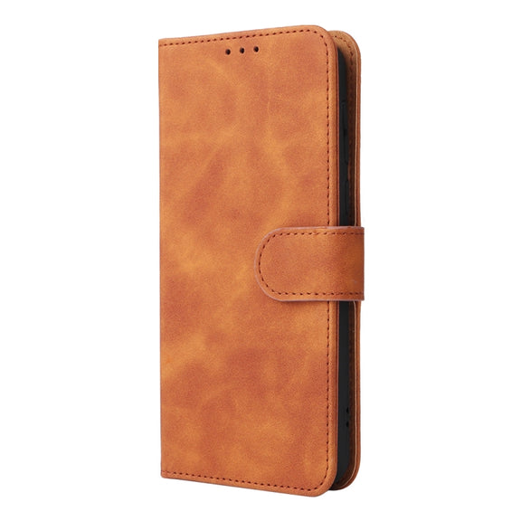 For Ulefone Note 6 Skin Feel Magnetic Flip Leather Phone Case(Brown)