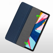 For iPad Mini 5 / 4 Mutural Exquisite Series Cloth Texture PU+TPU Leather Case with 3-Fold Holder & Pen Slot & Sleep & Wake-up Function(Green)