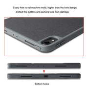 For  iPad 9.7 Mutural Exquisite Series Cloth Texture PU+TPU Leather Case with 3-Fold Holder & Pen Slot & Sleep & Wake-up Function(Green)
