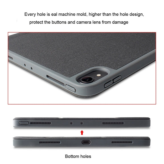 For iPad Pro 10.5 Mutural Exquisite Series Cloth Texture PU+TPU Leather Case with 3-Fold Holder & Pen Slot & Sleep & Wake-up Function(Green)