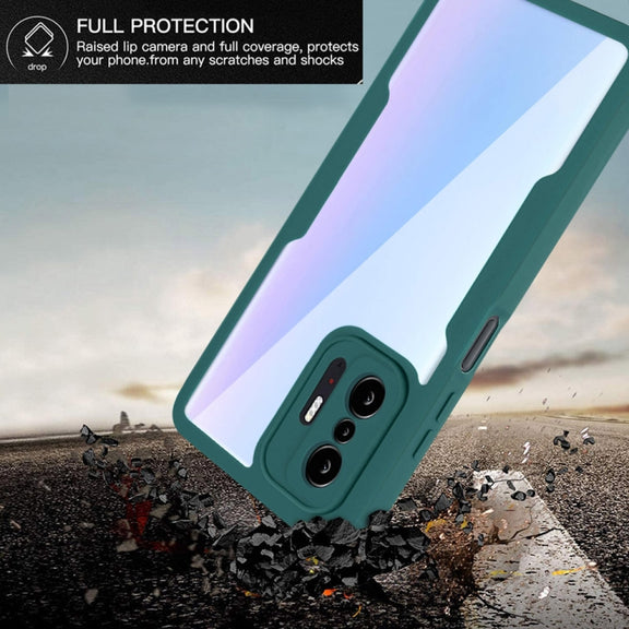 For Xiaomi Mi 11T / 11T Pro Acrylic + TPU 360 Degrees Full Coverage Shockproof Phone Case(Red)