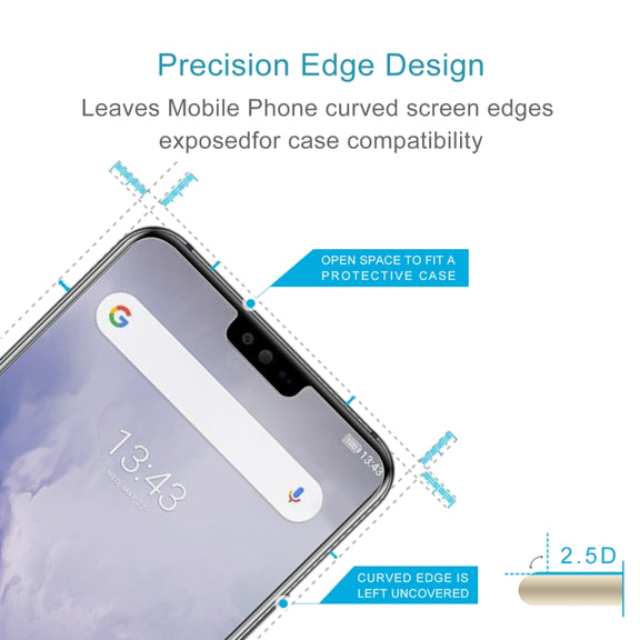 50 PCS 0.26mm 9H 2.5D Tempered Glass Film For Ulefone T2