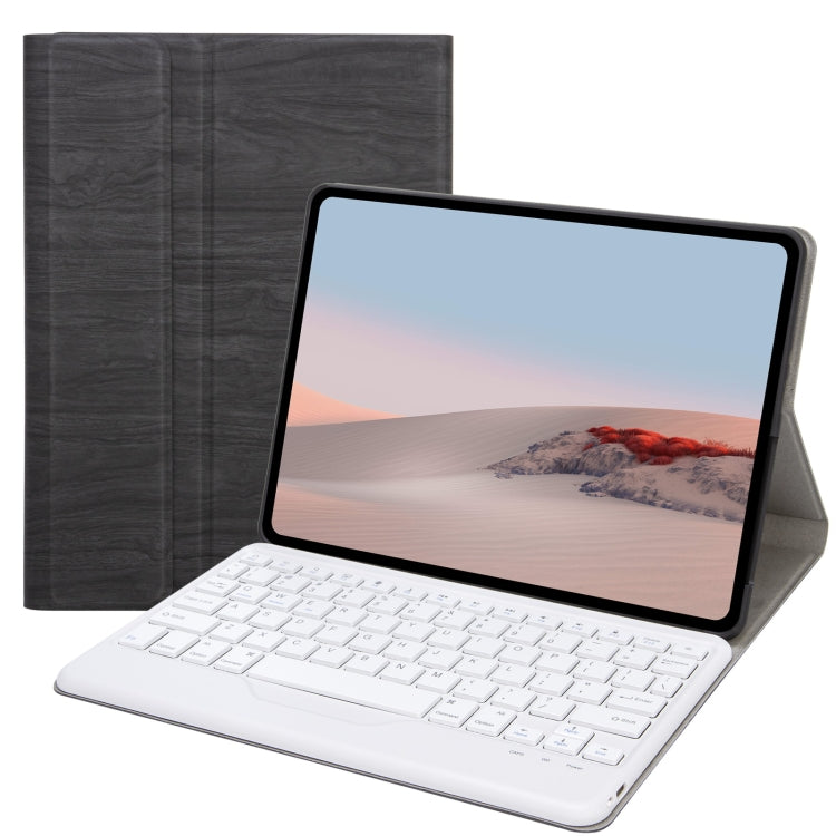 SFGO Tree Texture Bluetooth Keyboard Leather Case For Microsoft Surface Go 4 / 3 / 2 / 1(Black + White)