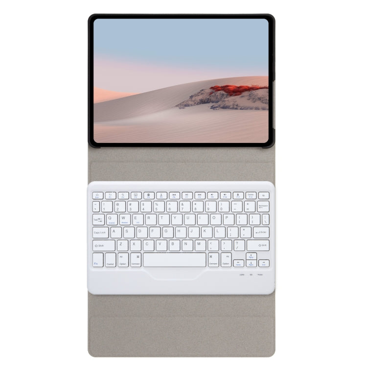 SFGO Tree Texture Bluetooth Keyboard Leather Case For Microsoft Surface Go 4 / 3 / 2 / 1(Black + White)