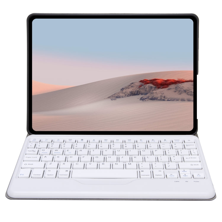 SFGO Tree Texture Bluetooth Keyboard Leather Case For Microsoft Surface Go 4 / 3 / 2 / 1(Black + White)