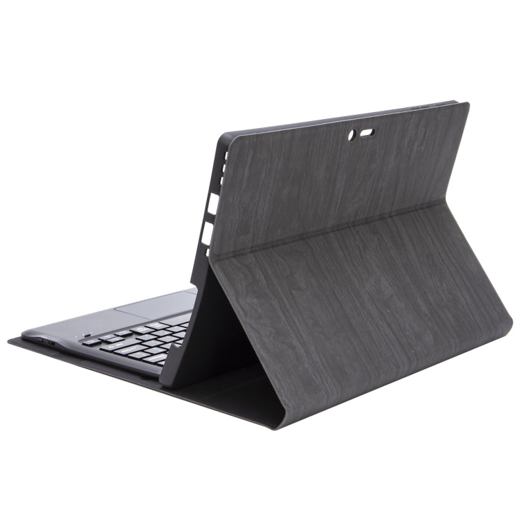 SF109-A Tree Texture Bluetooth Keyboard Leather Case with Touchpad For Microsoft Surface Pro 4 / 5 / 6 / 7(Black + Black)