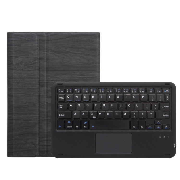 SFGO-A Tree Texture Bluetooth Keyboard Leather Case with Touchpad For Microsoft Surface Go 4 / 3 / 2 / 1(Black + Black)