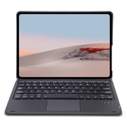 SFGO-A Tree Texture Bluetooth Keyboard Leather Case with Touchpad For Microsoft Surface Go 4 / 3 / 2 / 1(Black + Black)