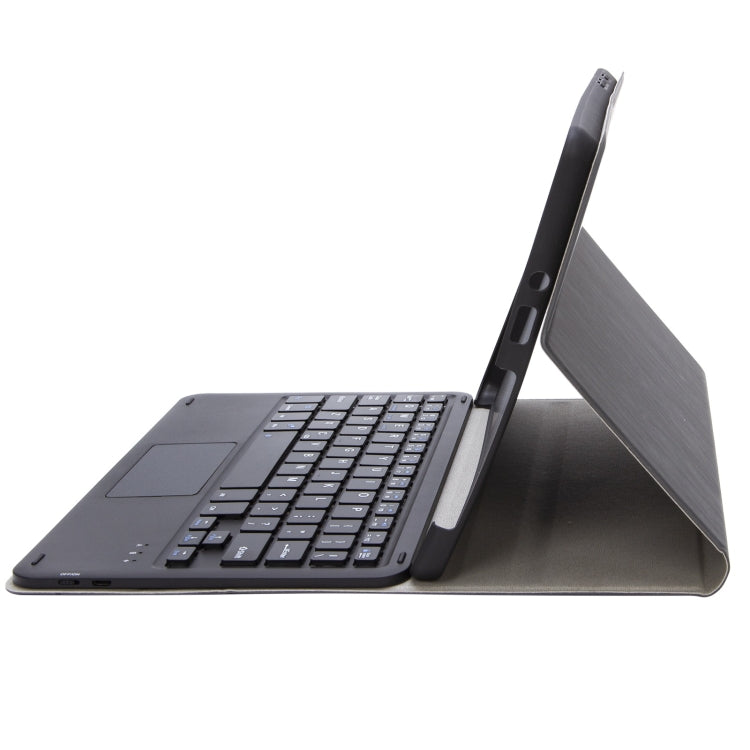 SFGO-A Tree Texture Bluetooth Keyboard Leather Case with Touchpad For Microsoft Surface Go 4 / 3 / 2 / 1(Black + Black)