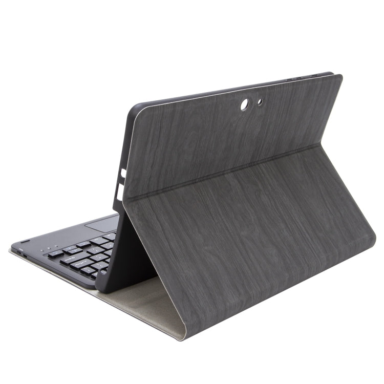 SFGO-A Tree Texture Bluetooth Keyboard Leather Case with Touchpad For Microsoft Surface Go 4 / 3 / 2 / 1(Black + Black)