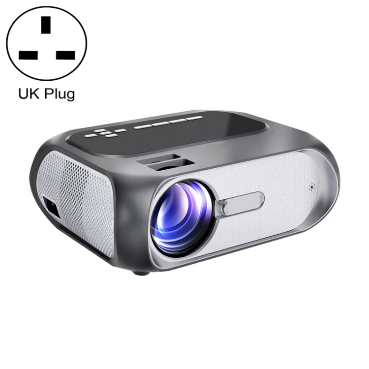 T7i 720P 200 ANSI Home Theater LED HD Digital Projector, Basic Version, UK Plug(Silver Grey)