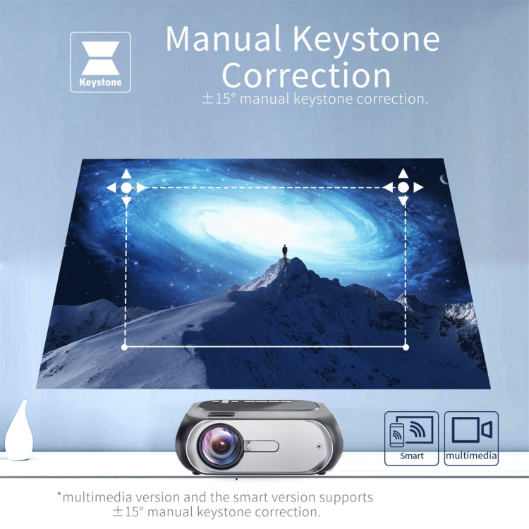 T7i 720P 200 ANSI Home Theater LED HD Digital Projector, Same Screen Version, UK Plug(Silver Grey)
