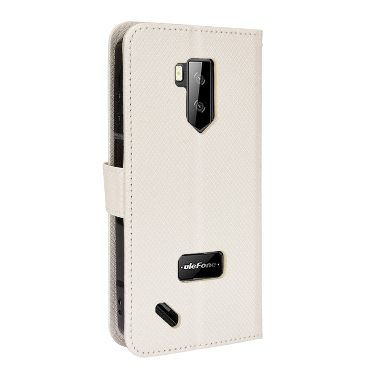 For Ulefone Armor X9 Diamond Texture Leather Phone Case(White)