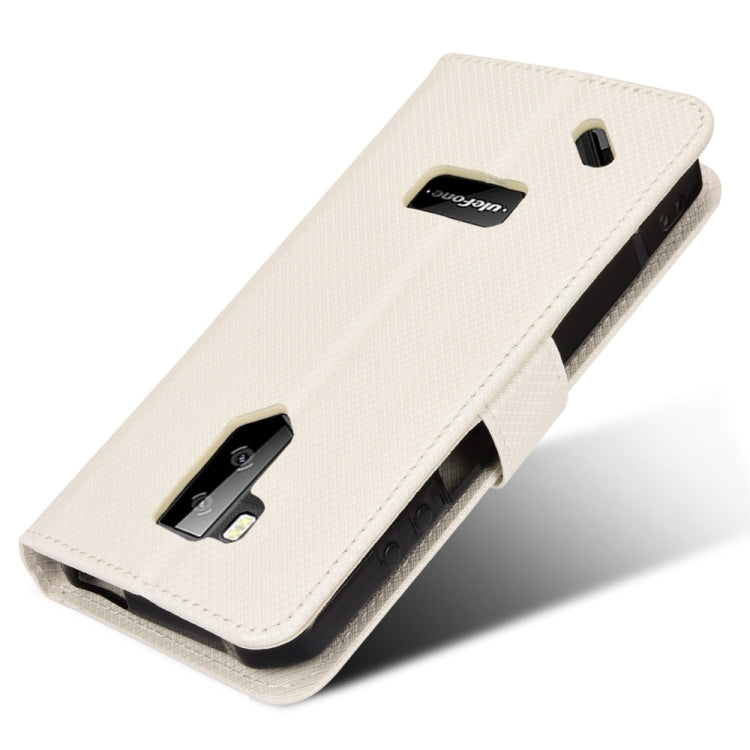 For Ulefone Armor X9 Diamond Texture Leather Phone Case(White)