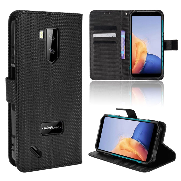 For Ulefone Armor X9 Diamond Texture Leather Phone Case(Black)