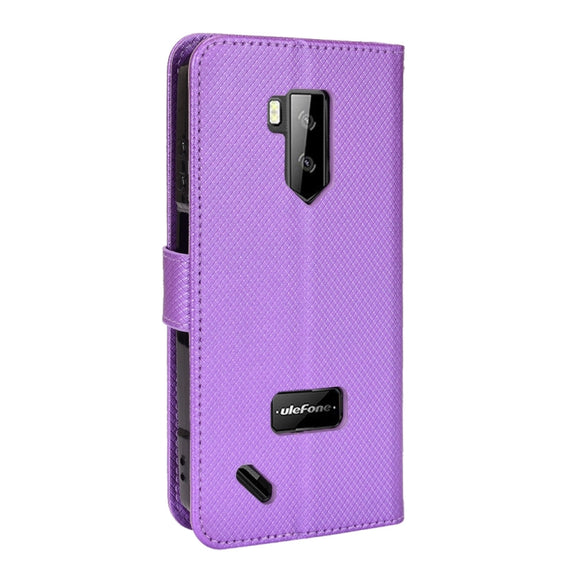 For Ulefone Armor X9 Diamond Texture Leather Phone Case(Purple)