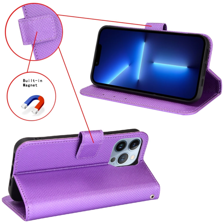 For Ulefone Armor X9 Diamond Texture Leather Phone Case(Purple)