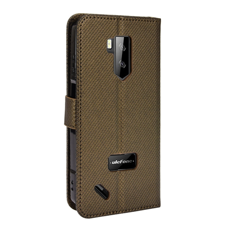 For Ulefone Armor X9 Diamond Texture Leather Phone Case(Brown)